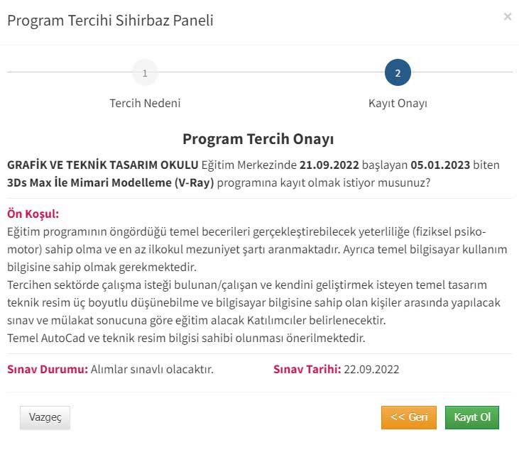 صفحه قبول شرایز ثبت نام دوره های رایگان شهردای استانبول